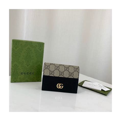 gucci card set with double g|Shop Gucci GG Marmont Card Case .